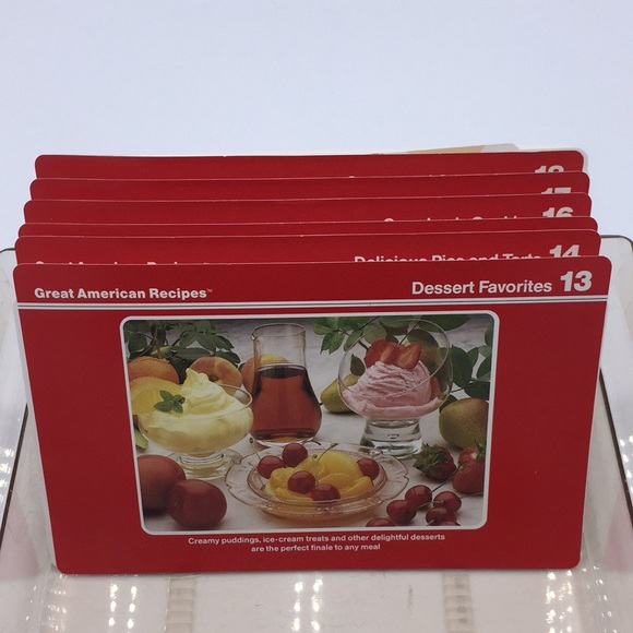 Vintage Great American Recipes Cards in Plastic Storage Box - Picture 12 of 16